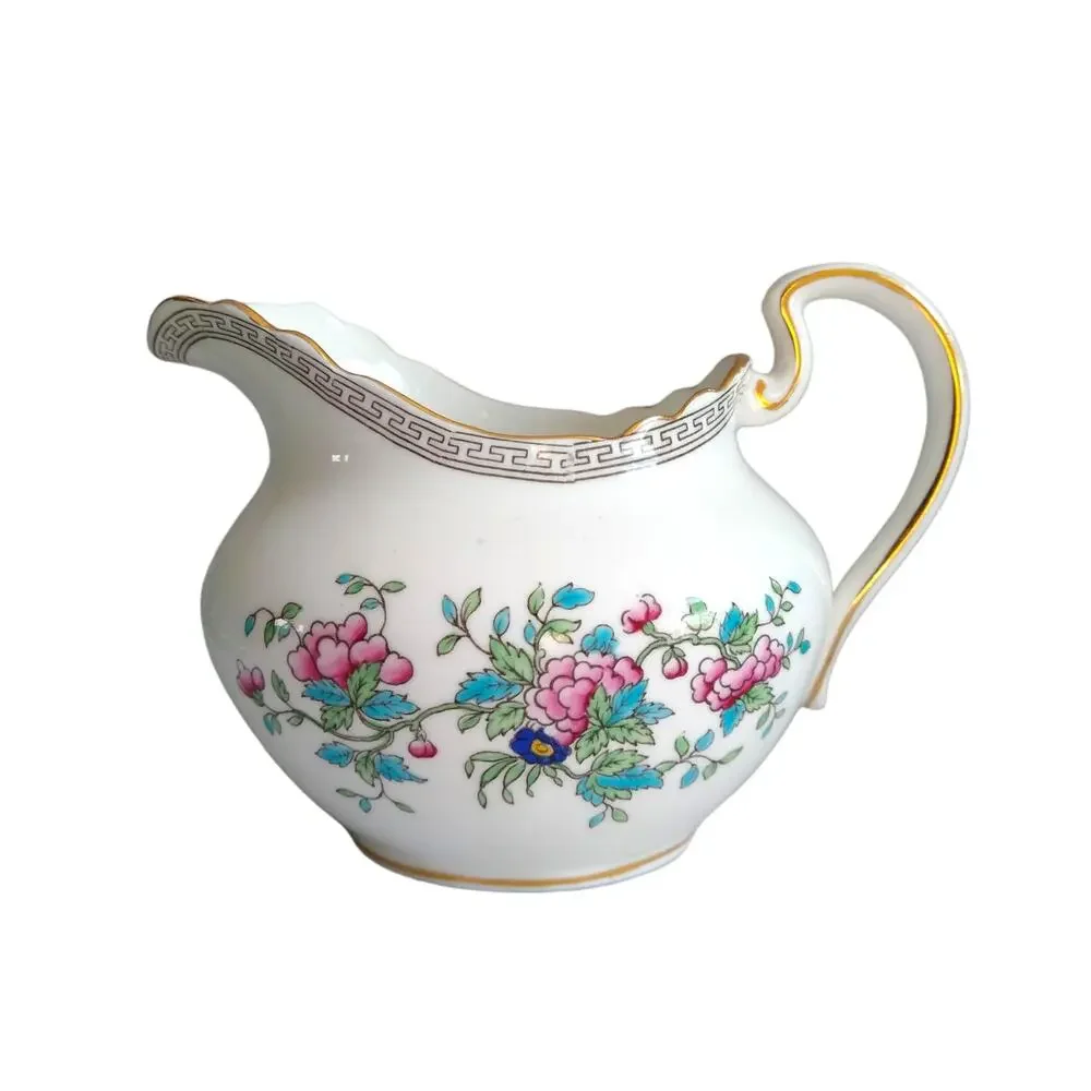 Vintage Aynsley England Bone China Creamer Indian Tree Pattern 1173 1930s RARE